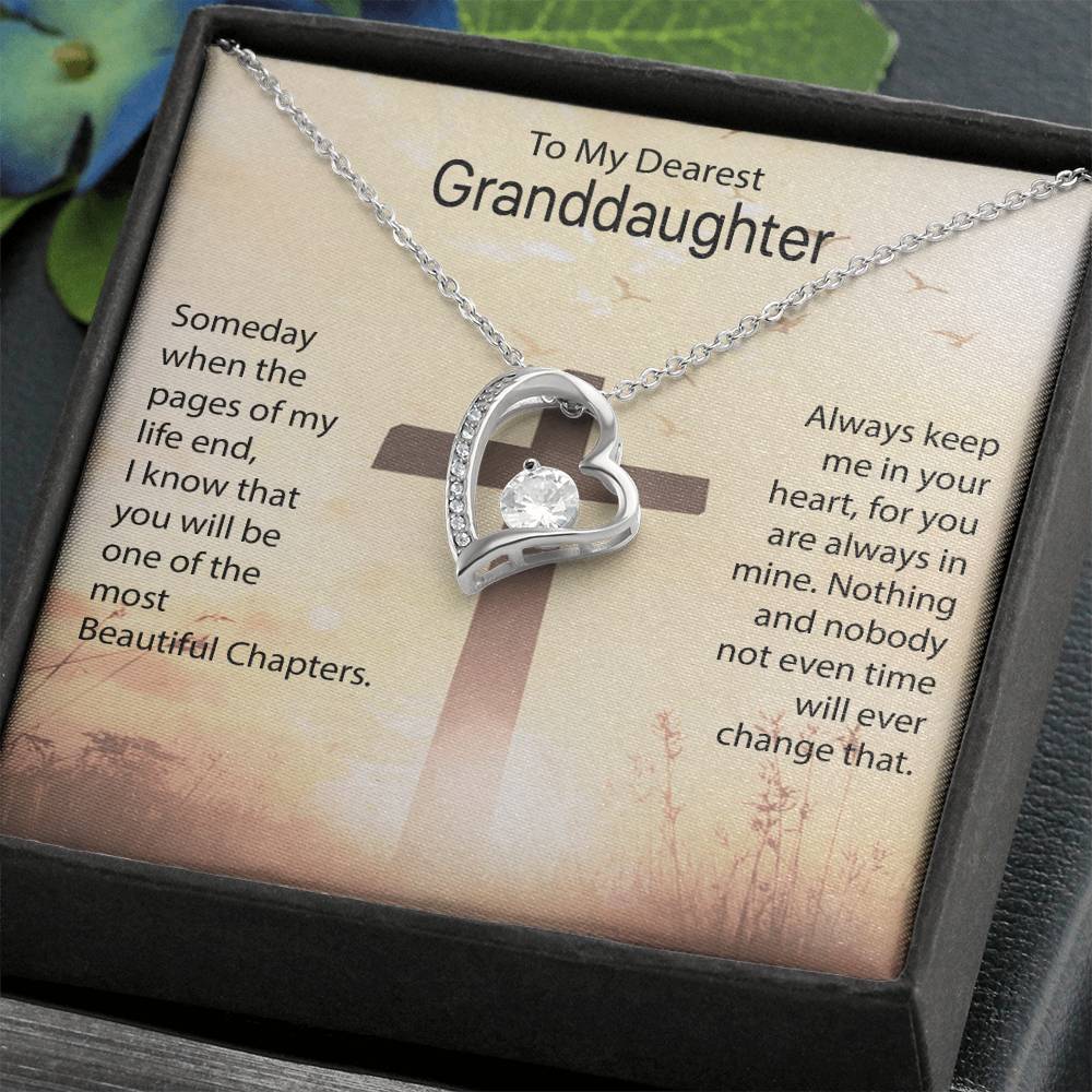 To My Granddaughter "Always Keep Me In Your Heart" Necklace