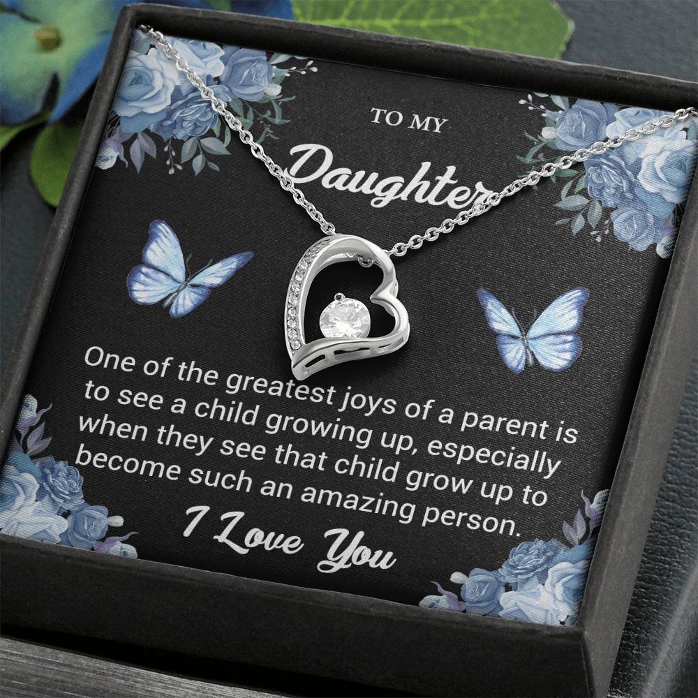To My Daughter "One Of The Greatest Joys" Heart Necklace
