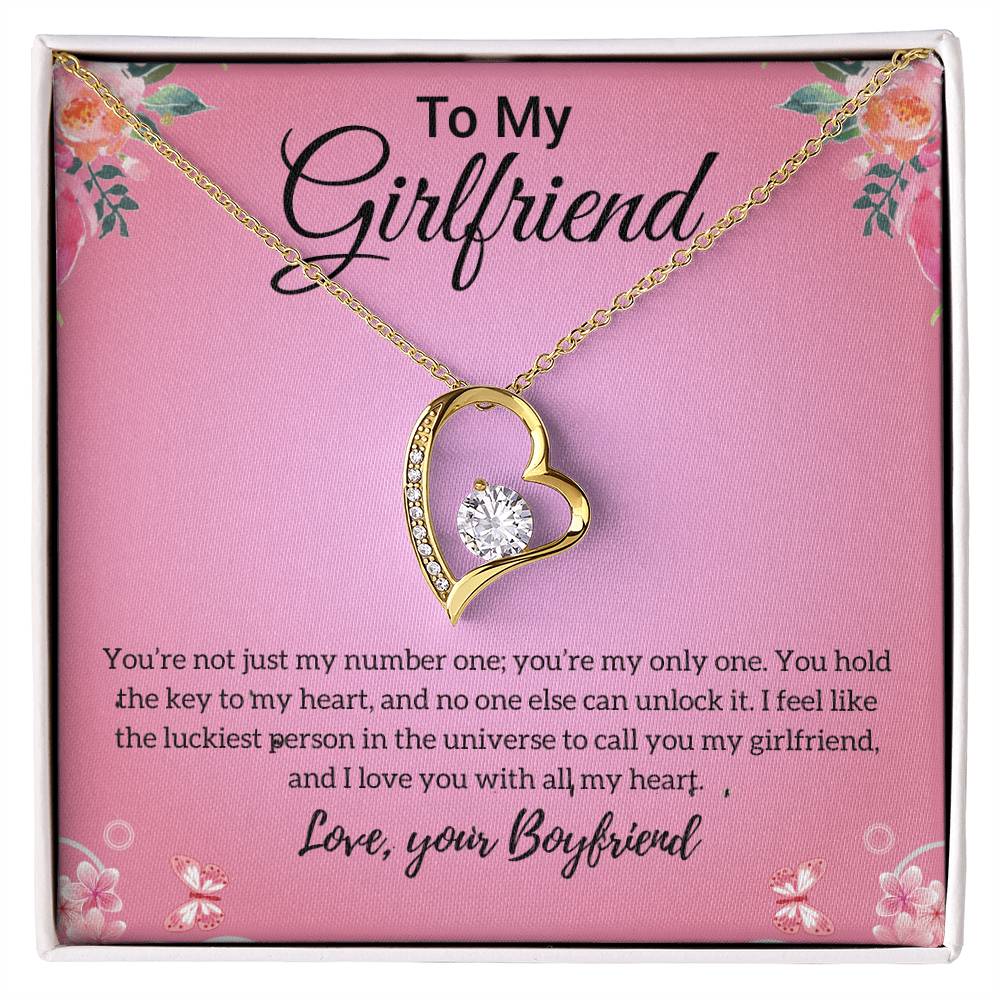 Gift For Girlfriend "You're My Only One" Heart Necklace