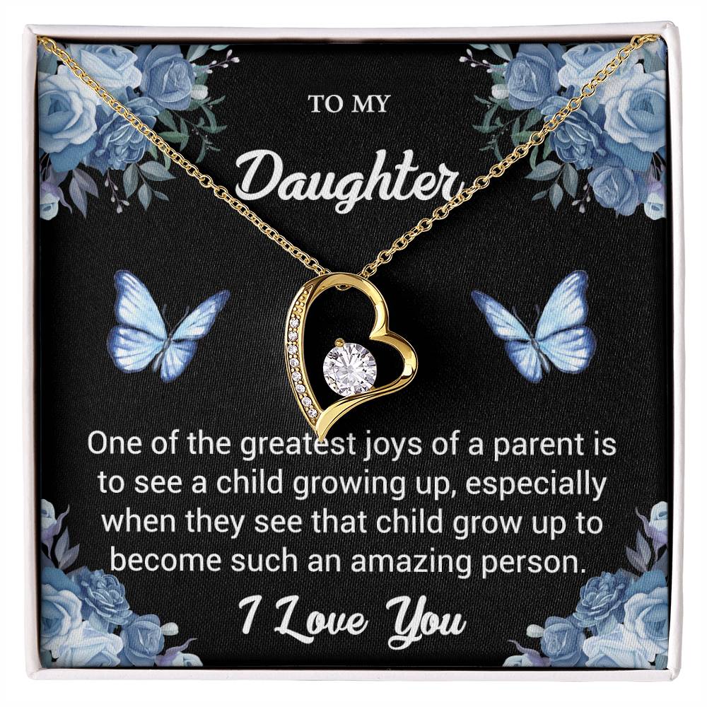 To My Daughter "One Of The Greatest Joys" Heart Necklace