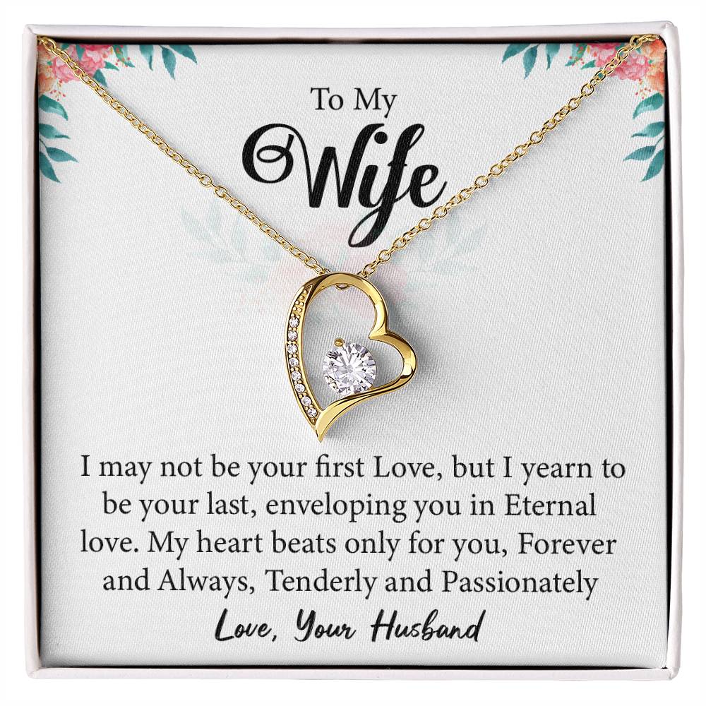 To My Wife "Forever And Always" Heart Necklace