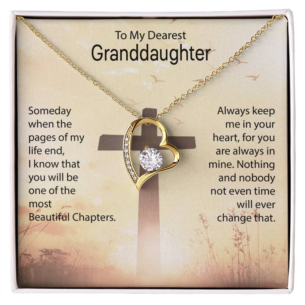 To My Granddaughter "Always Keep Me In Your Heart" Necklace