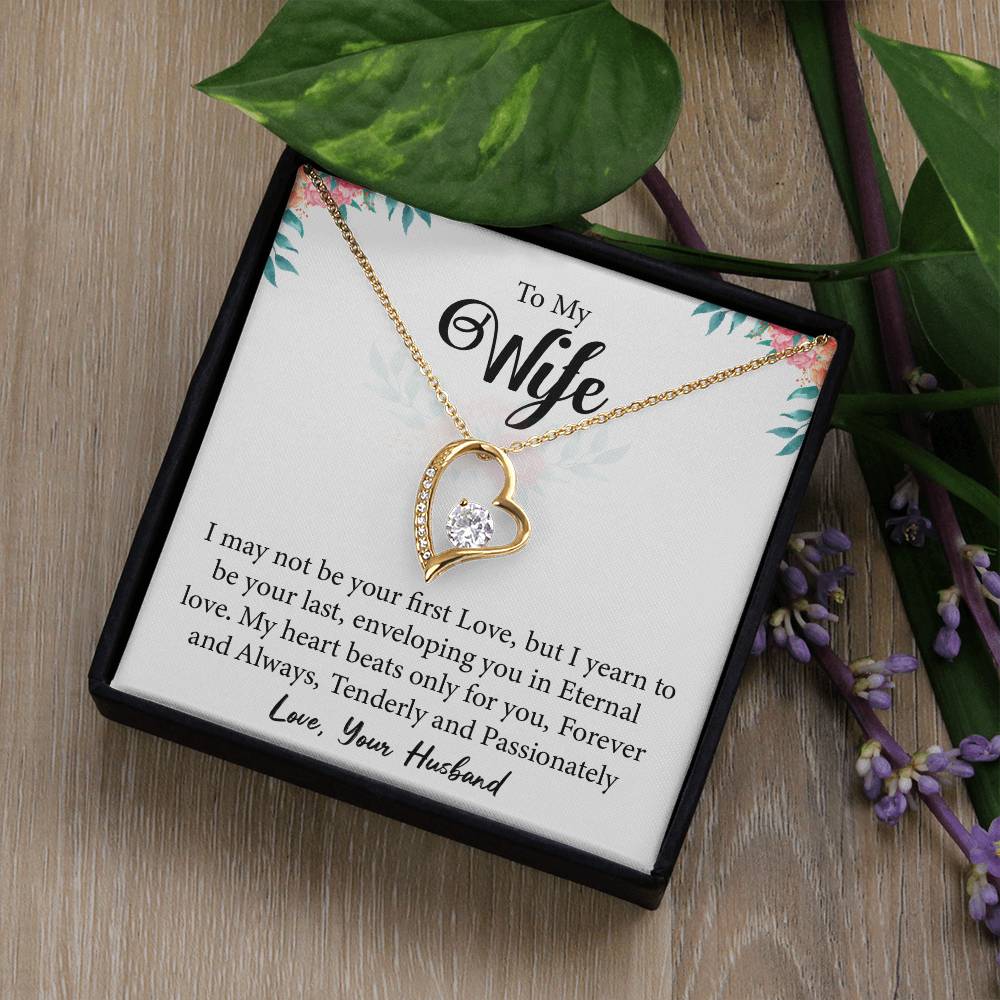 To My Wife "Forever And Always" Heart Necklace