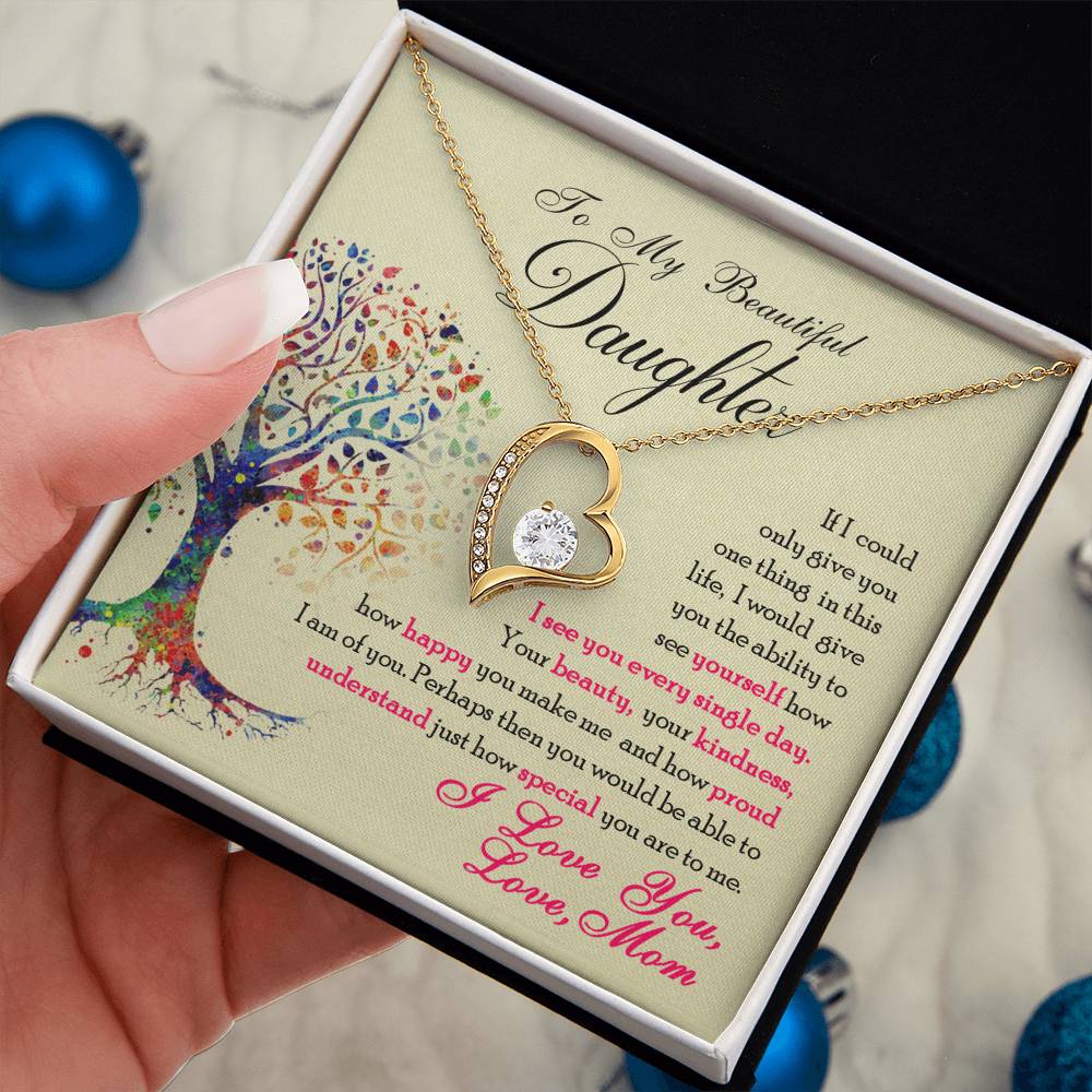 To My Beautiful Daughter "You Are Special To Me" Heart Necklace