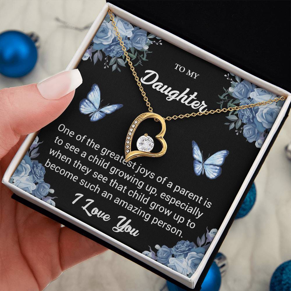 To My Daughter "One Of The Greatest Joys" Heart Necklace