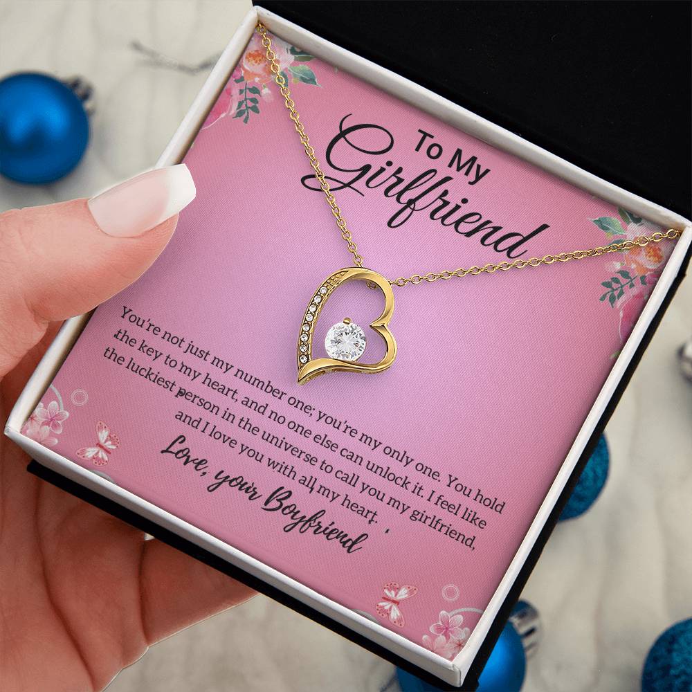Gift For Girlfriend "You're My Only One" Heart Necklace