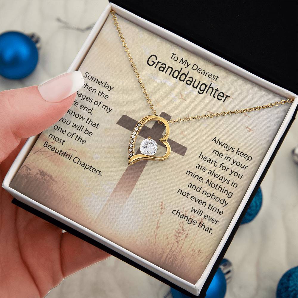 To My Granddaughter "Always Keep Me In Your Heart" Necklace