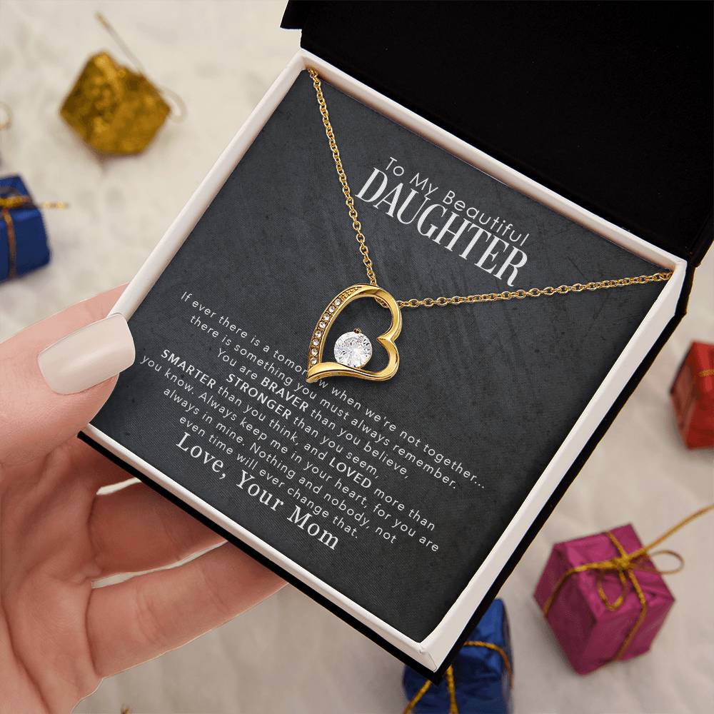 To My Beautiful Daughter "You Are Braver Than You Believe" Necklace