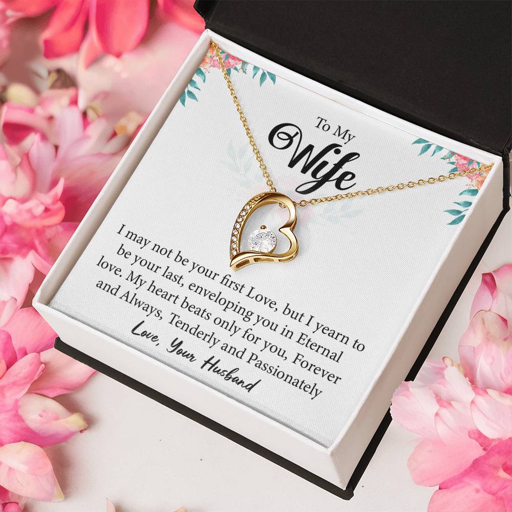 To My Wife "Forever And Always" Heart Necklace