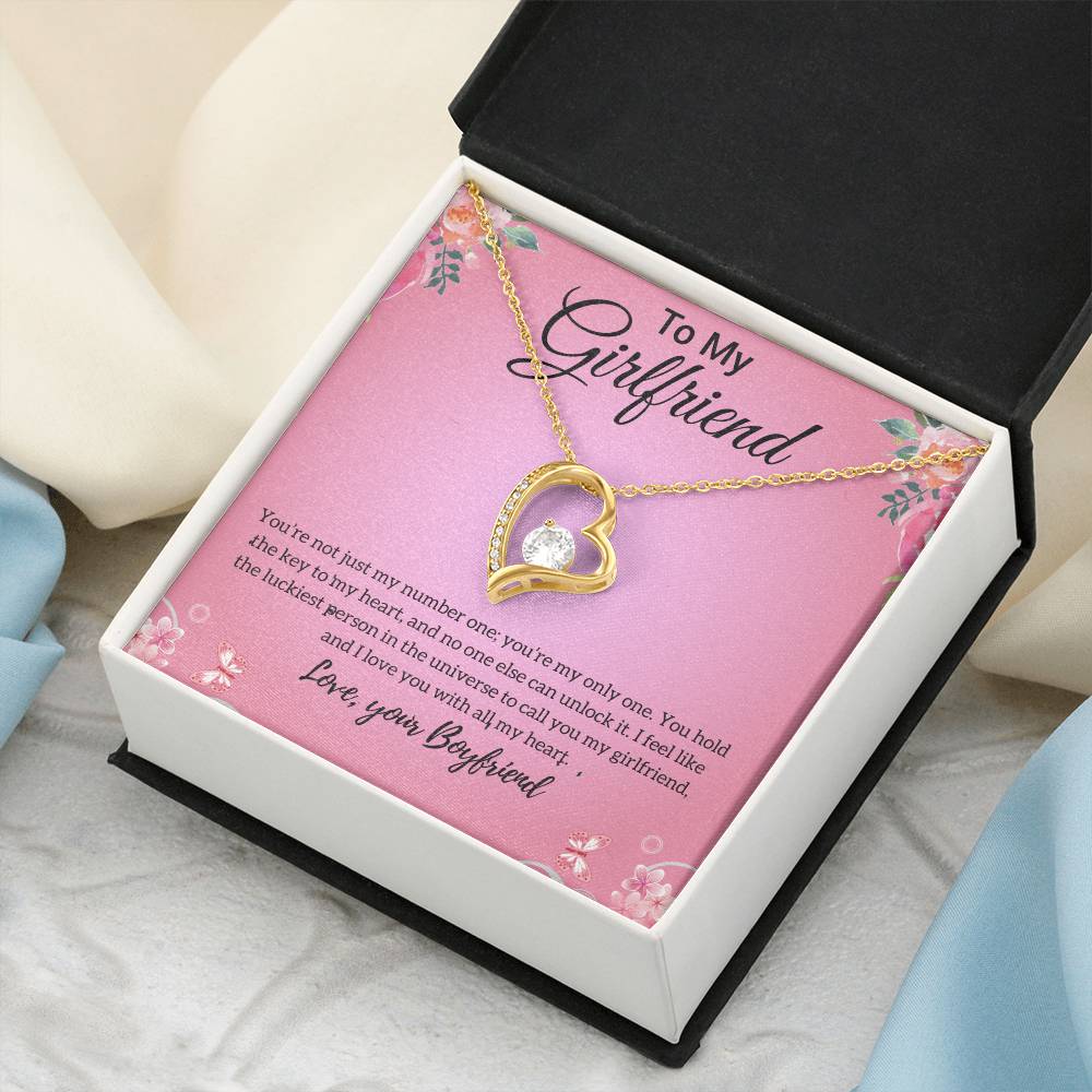 Gift For Girlfriend "You're My Only One" Heart Necklace