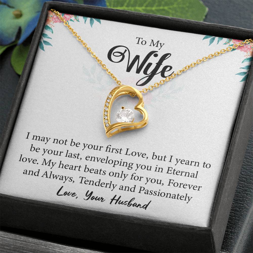 To My Wife "Forever And Always" Heart Necklace