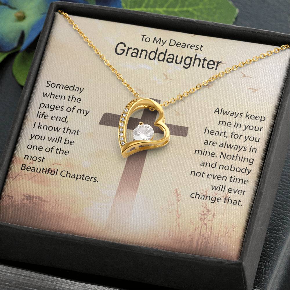 To My Granddaughter "Always Keep Me In Your Heart" Necklace