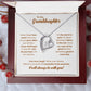 To My Granddaughter "I Will Always Be With You" Heart Necklace