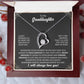 To My Granddaughter "Remember Who's Granddaughter You Are" Heart Necklace