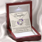To My Daughter "I Will Always Love You" Heart  Necklace