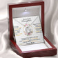 To My Lovely Daughter "Hold This Tight To Feel My Love" Heart Necklace