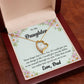 To My Daughter "Never Forget That I Love You" Heart Necklace