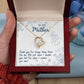 To My Mother "Thank You For Always Being There" Heart Necklace