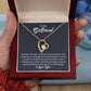 To My Girlfriend "You Complete Me" Heart Necklace