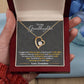 To My Granddaughter "You'll Feel My Love Within This" Heart Necklace