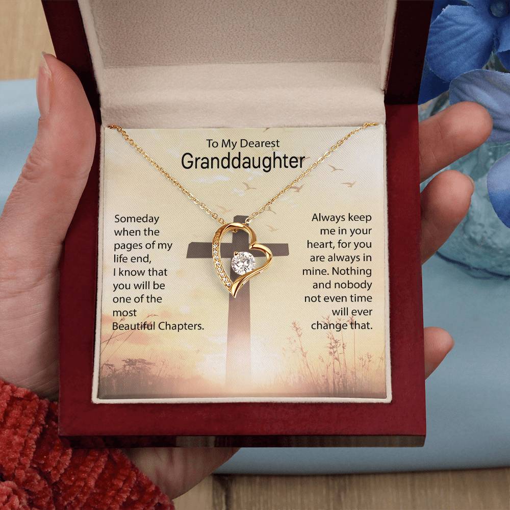 To My Granddaughter "Always Keep Me In Your Heart" Necklace
