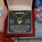 To My Granddaughter "Remember Who's Granddaughter You Are" Heart Necklace
