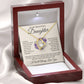 To My Daughter "I Will Always Love You" Heart  Necklace
