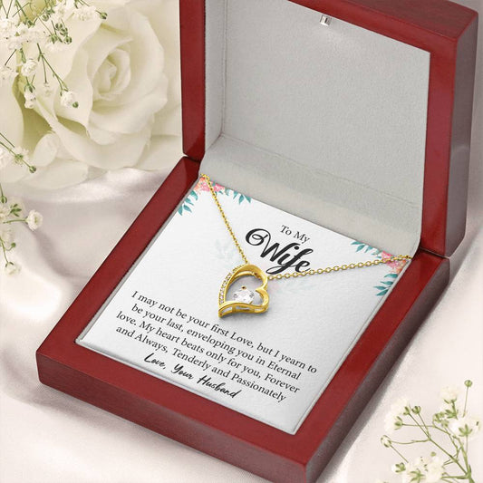To My Wife "Forever And Always" Heart Necklace
