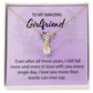 To My Girlfriend "I Love You" Necklace