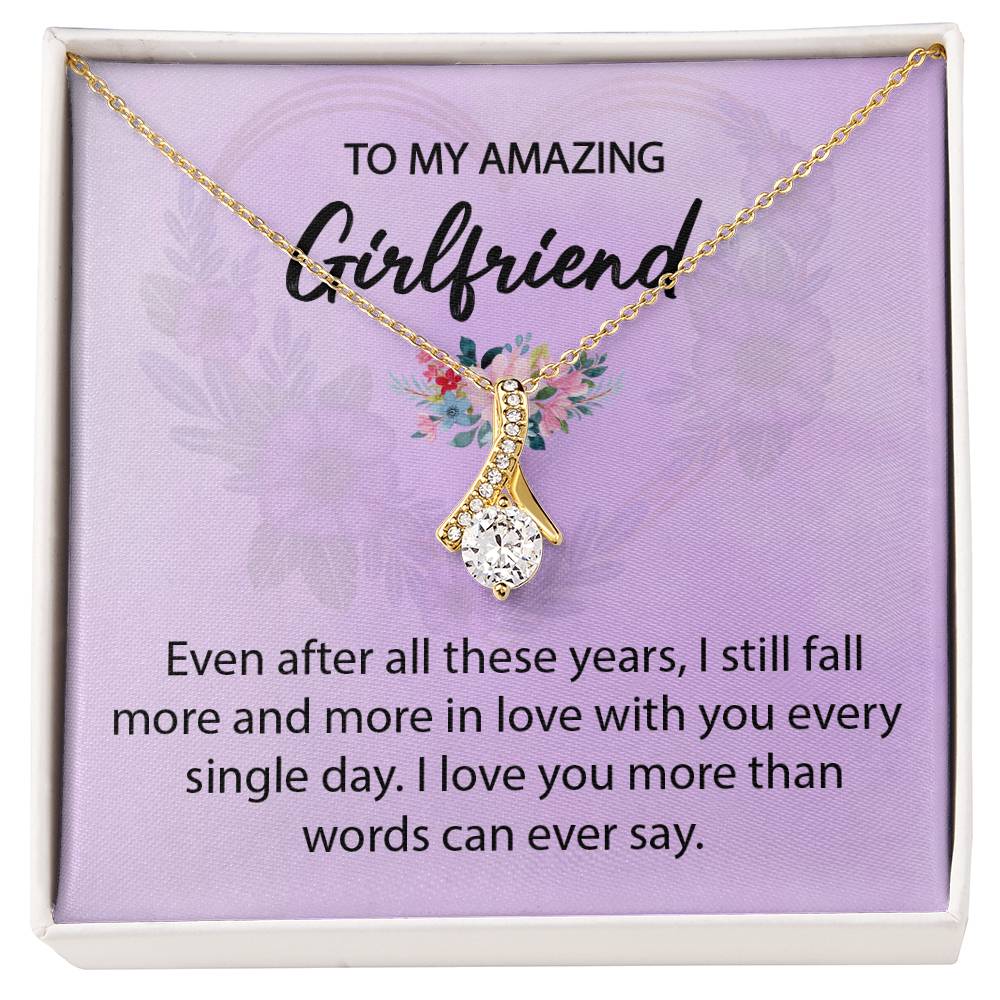 To My Girlfriend "I Love You" Necklace