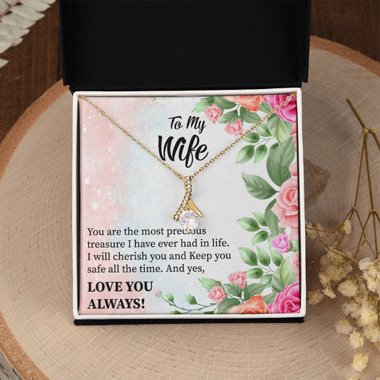 To My Wife "You Are The Most Precious Treasure" Necklace