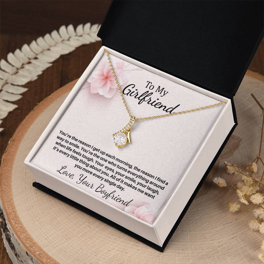 Gift For Girlfriend "You're The Reason" Necklace