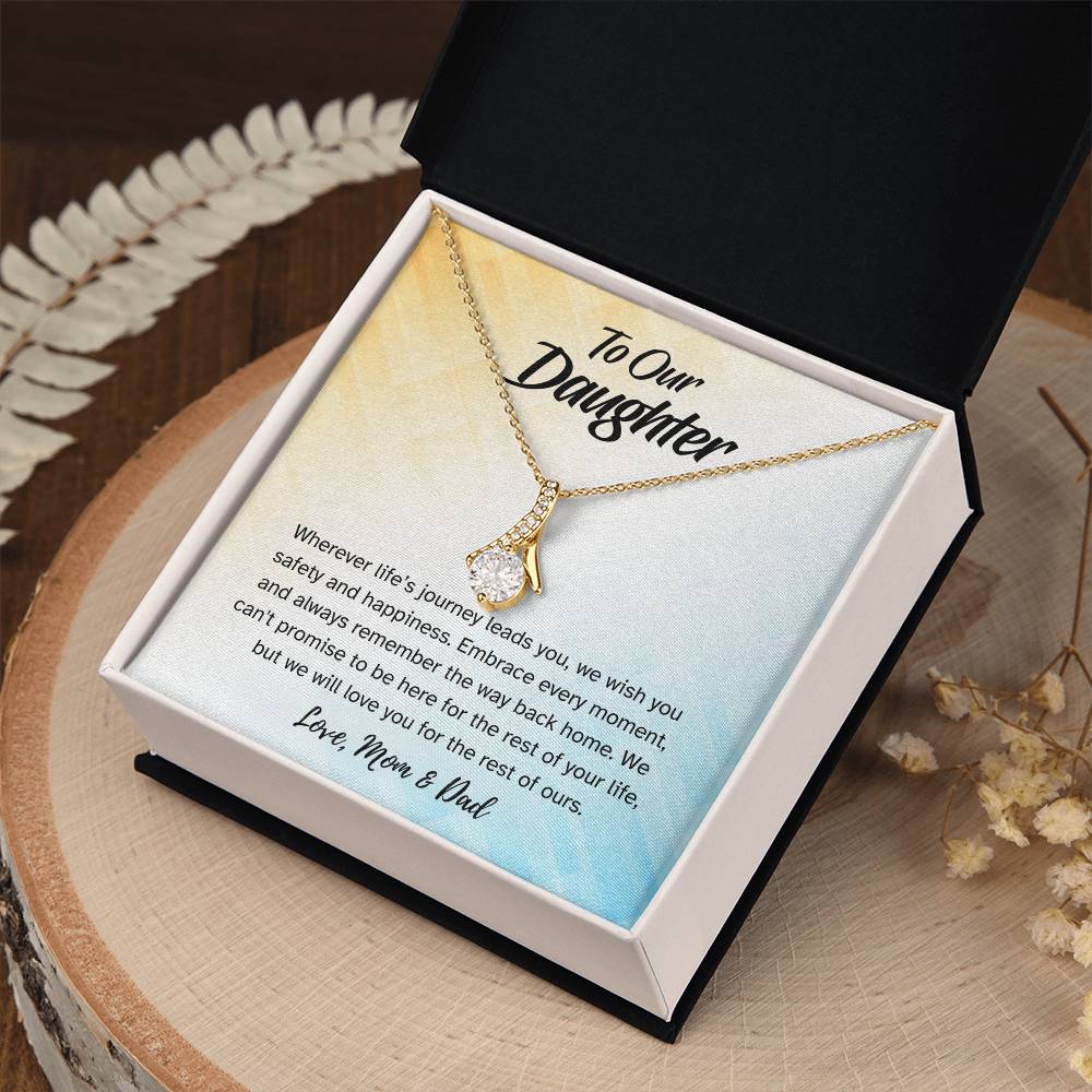 Gift For Daughter "We Wish You Happiness" Necklace