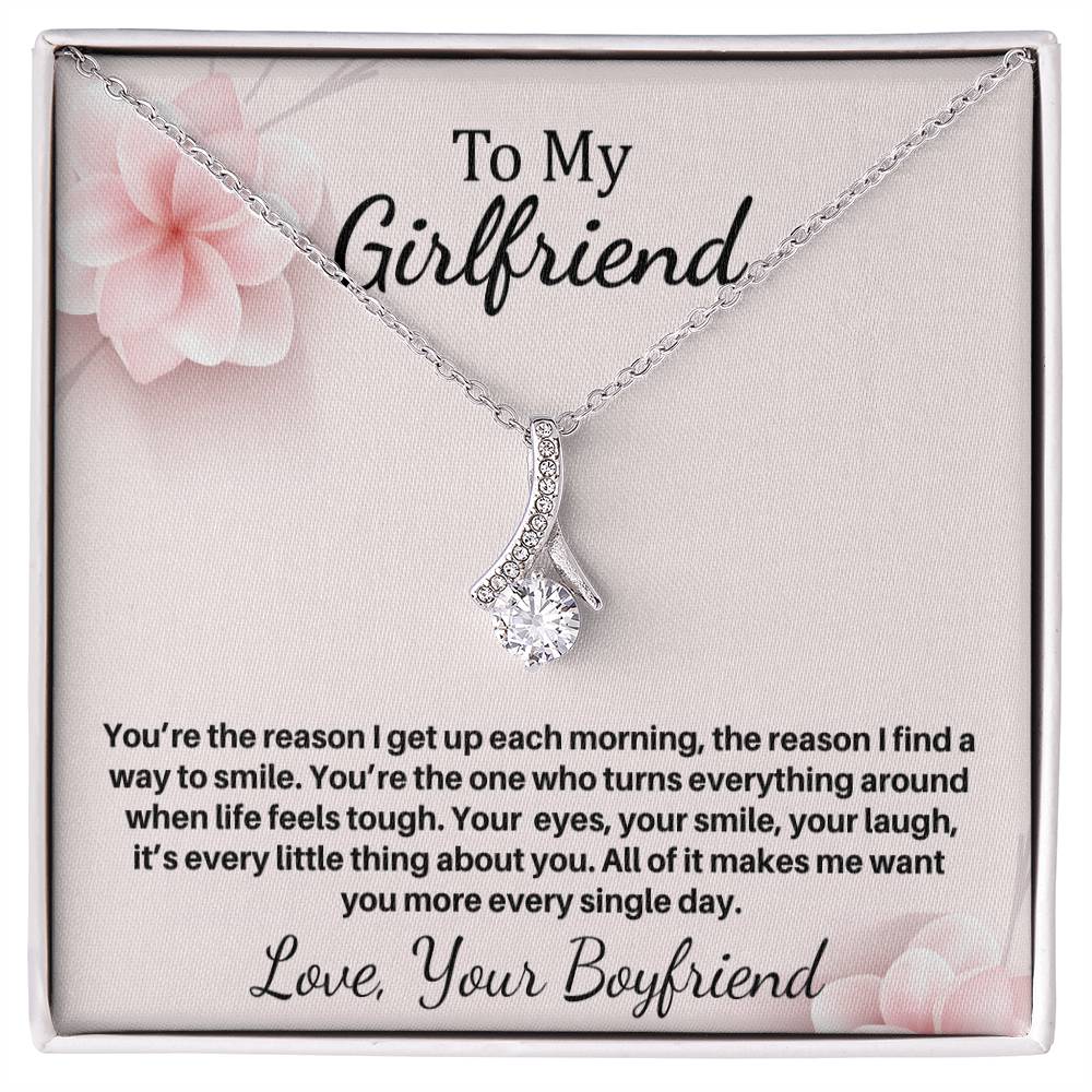 Gift For Girlfriend "You're The Reason" Necklace