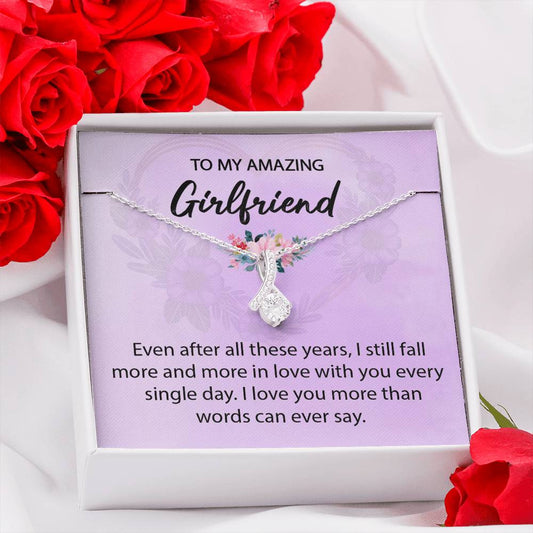 To My Girlfriend "I Love You" Necklace
