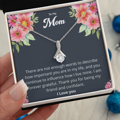 Gift For Mom "I Am Forever Grateful" Necklace