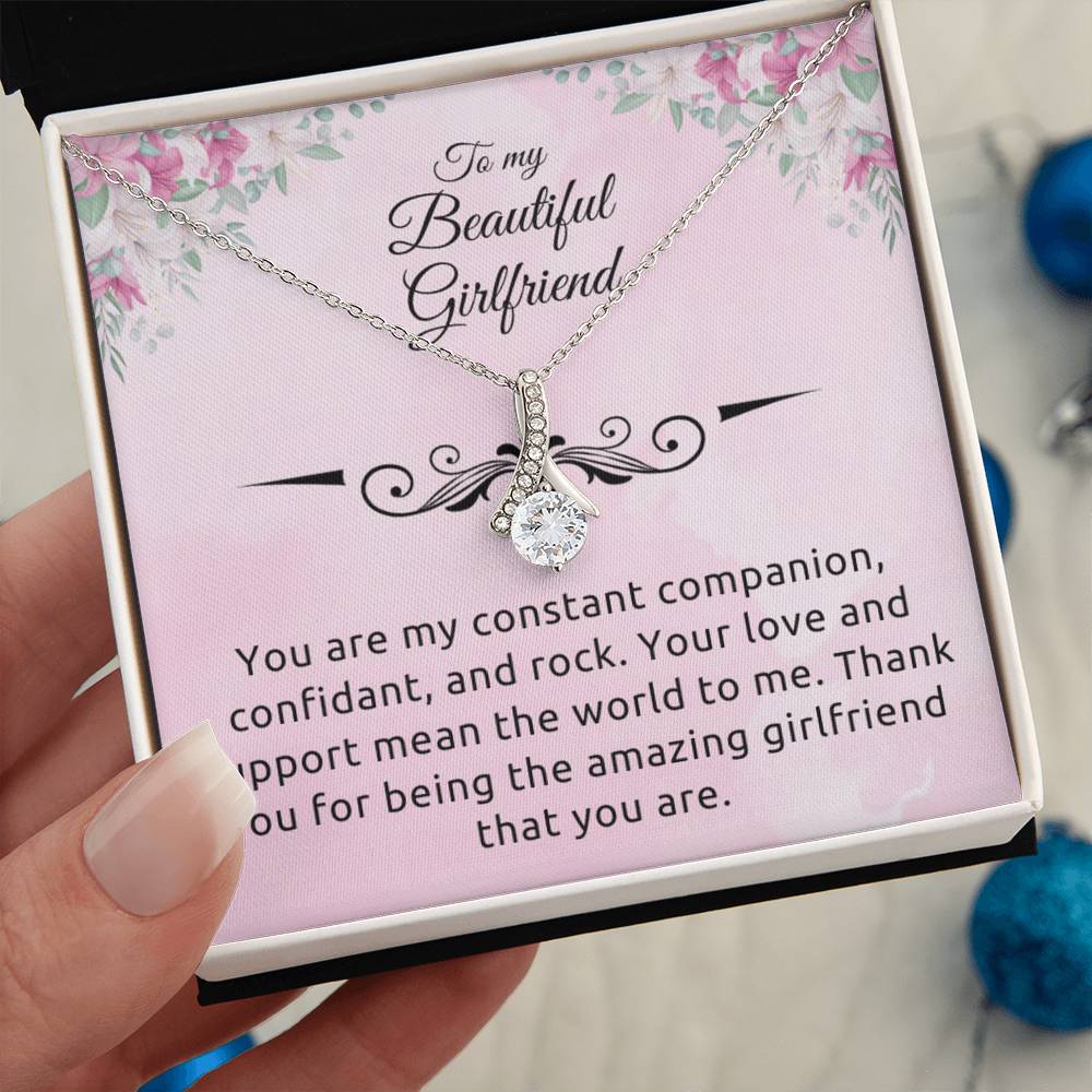 To My Girlfriend "Your Are My Rock" Necklace