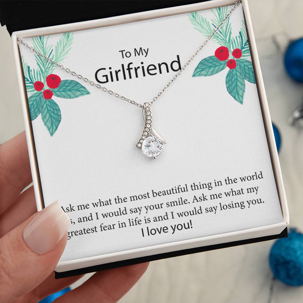 To My Girlfriend "The Most Beautiful Thing In The World" Necklace