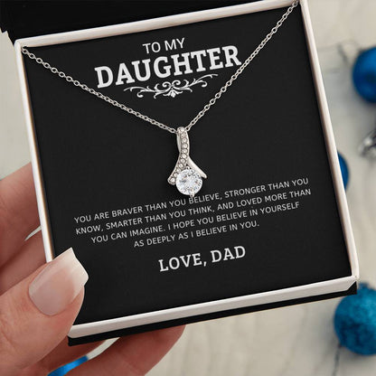 To My  Daughter "I Believe In You" Necklace