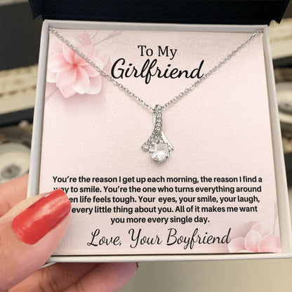 Gift For Girlfriend "You're The Reason" Necklace