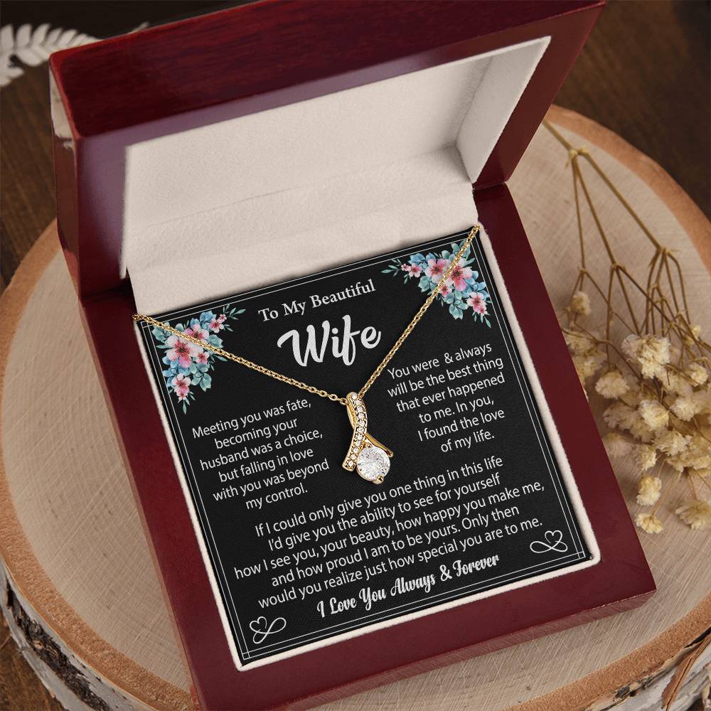 To My Wife "I Love You Always And Forever" Necklace