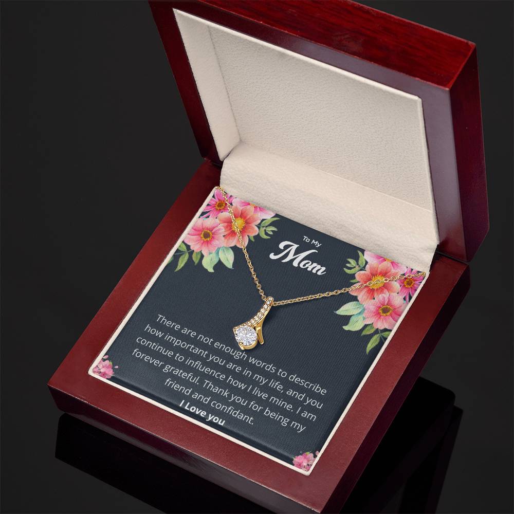 Gift For Mom "I Am Forever Grateful" Necklace