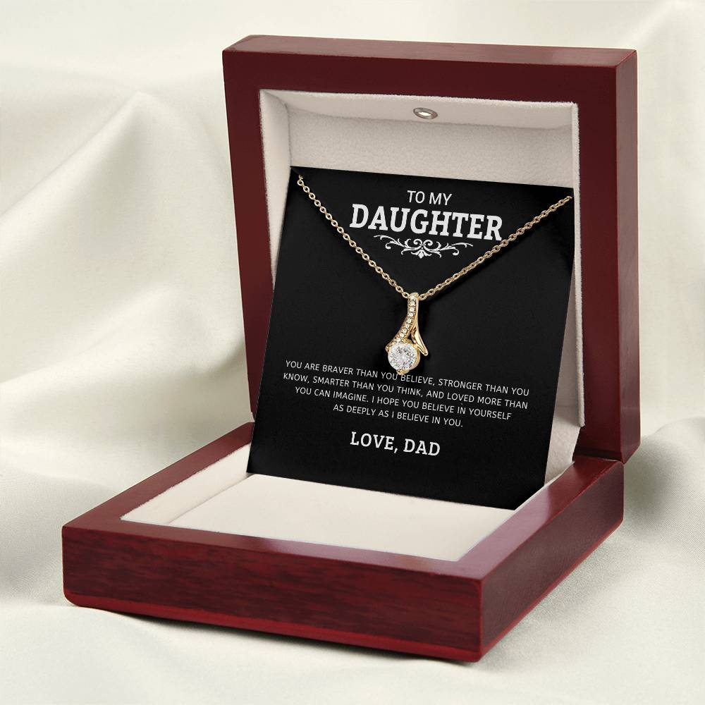 To My  Daughter "I Believe In You" Necklace