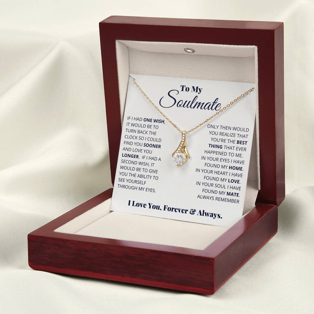 To My Soulmate "I Love You, Forever & Always" Necklace