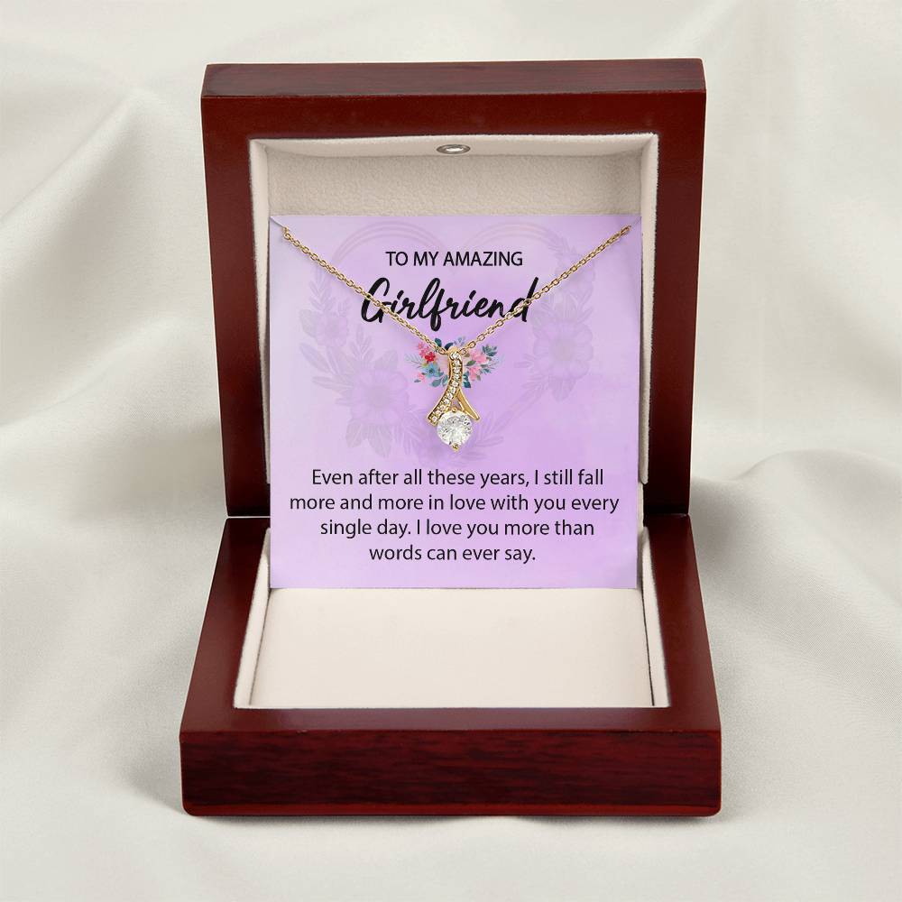 To My Girlfriend "I Love You" Necklace