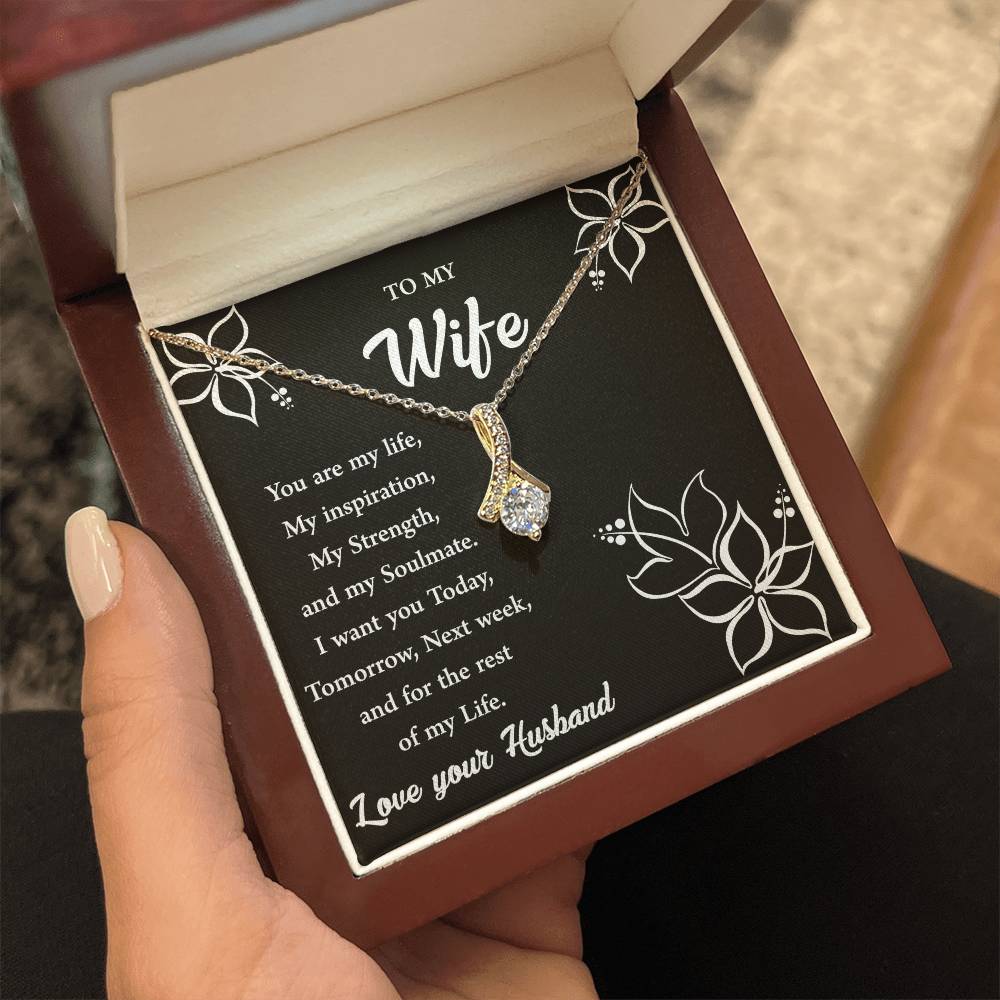 To My Wife "You Are My Strength" Necklace