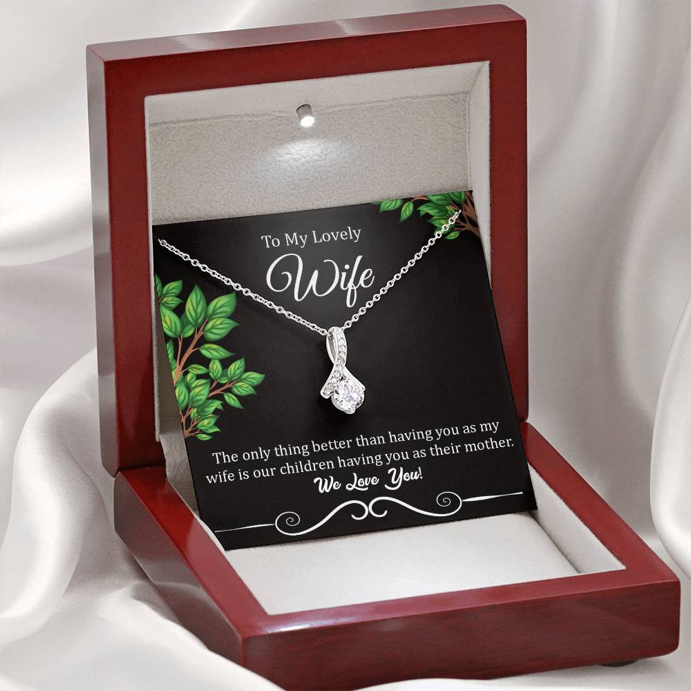 To My Lovely Wife "We Love You" Necklace