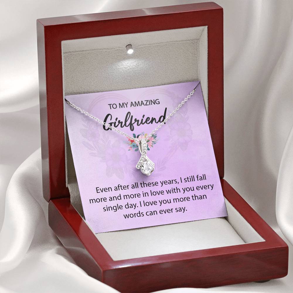 To My Girlfriend "I Love You" Necklace