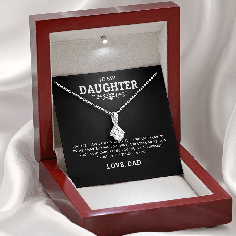 To My  Daughter "I Believe In You" Necklace