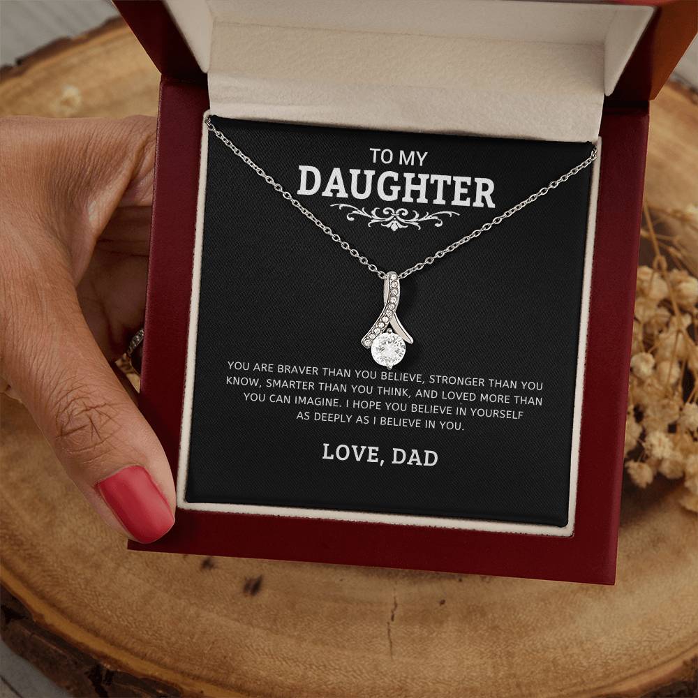 To My  Daughter "I Believe In You" Necklace